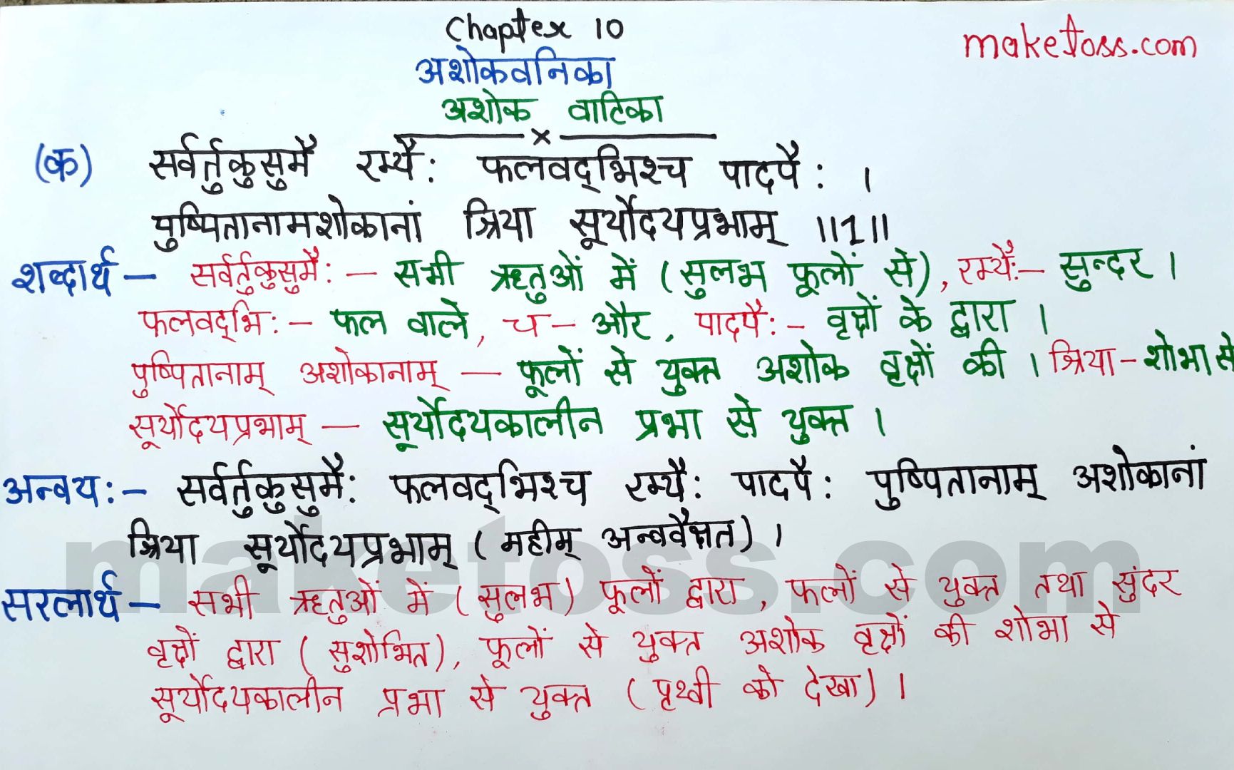 Sanskrit class 8 chapter 10
