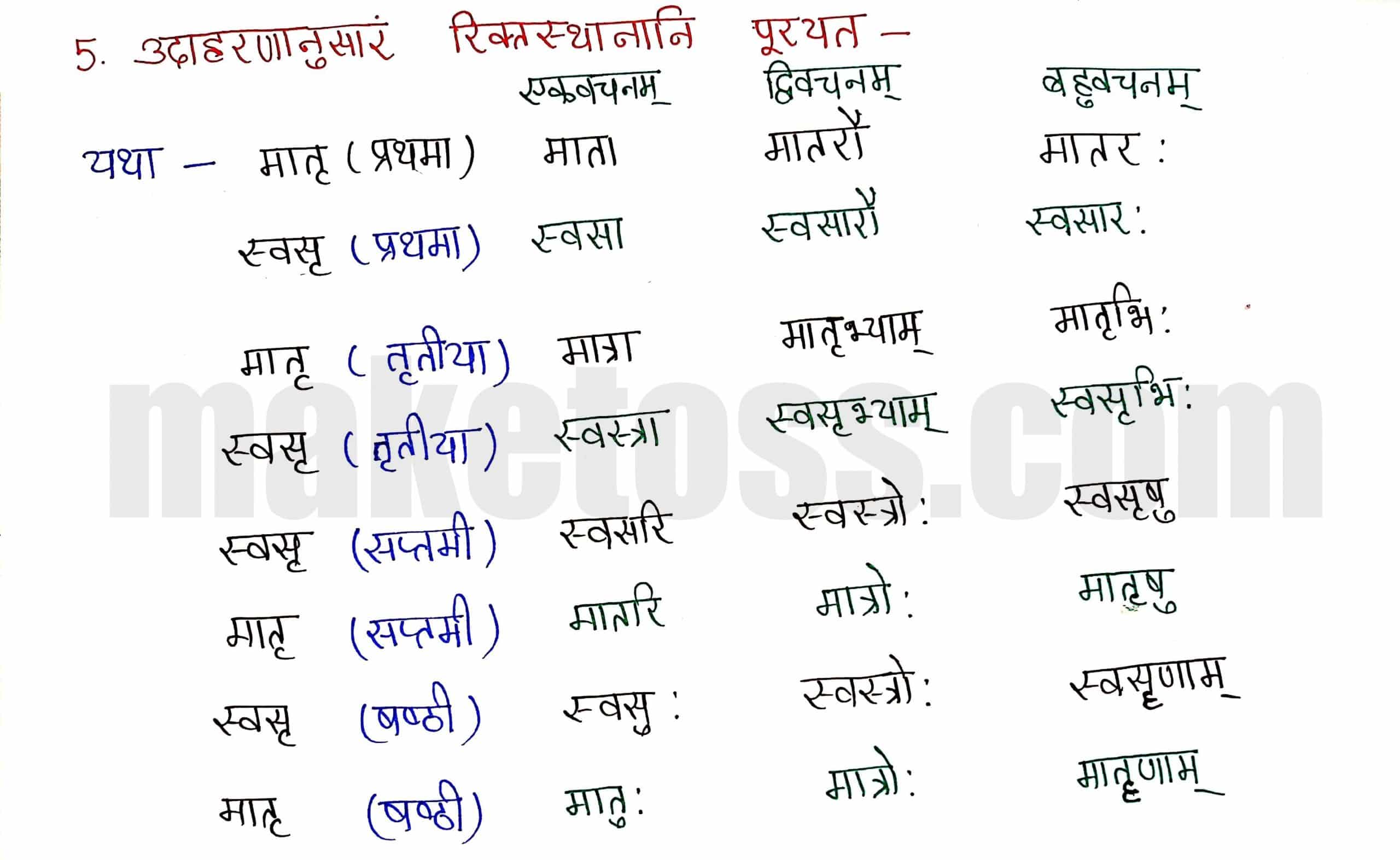 Sanskrit Class 8-chapter 5-धर्मे धमनं पापे पुण्यम् -page 4