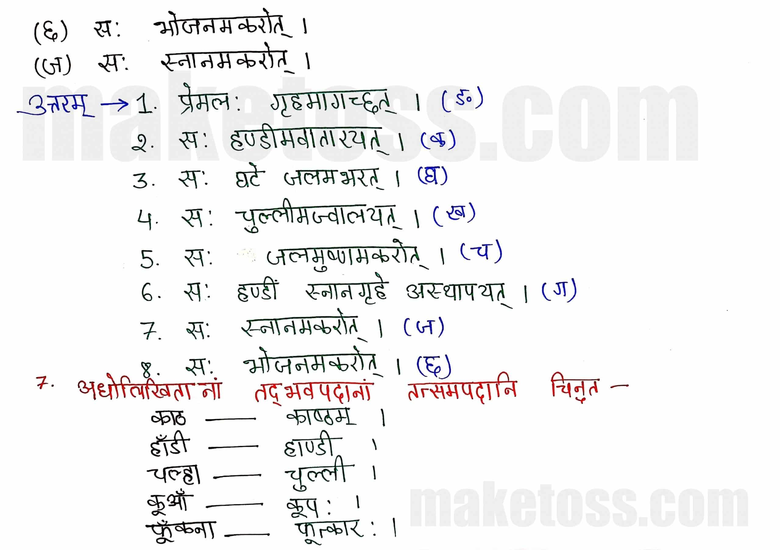 Class 8 Sanskrit chapter 6-प्रेमलस्य प्रेमल्याश्च कथा-page 6