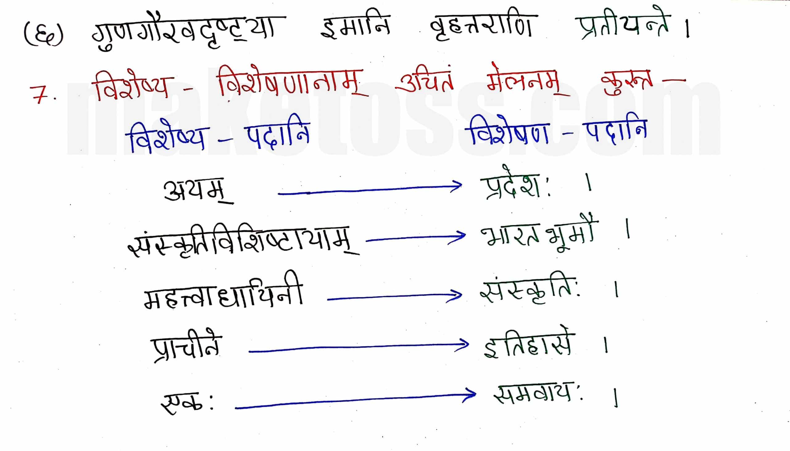 Sanskrit class 8 chapter 9-सप्तभगिन्यः page 5
