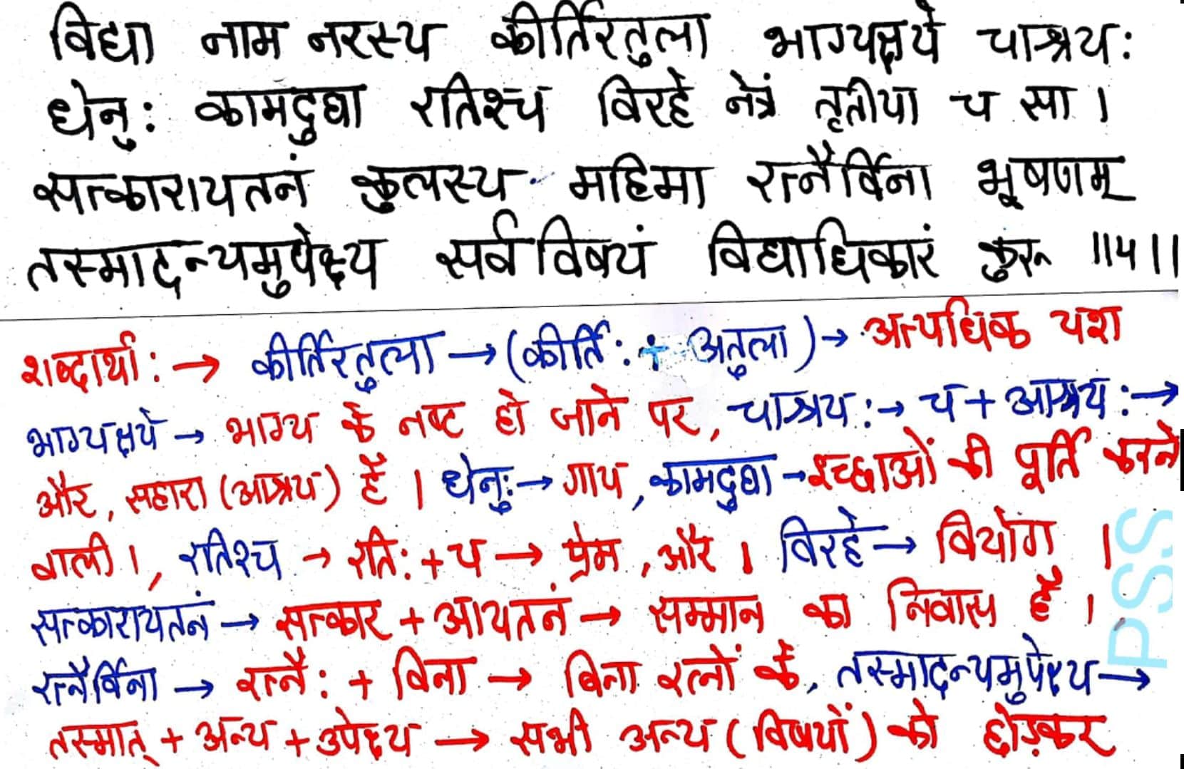 Class 7 Sanskrit Chapter 12 विद्याधनम्  -Hindi translation - Page 7