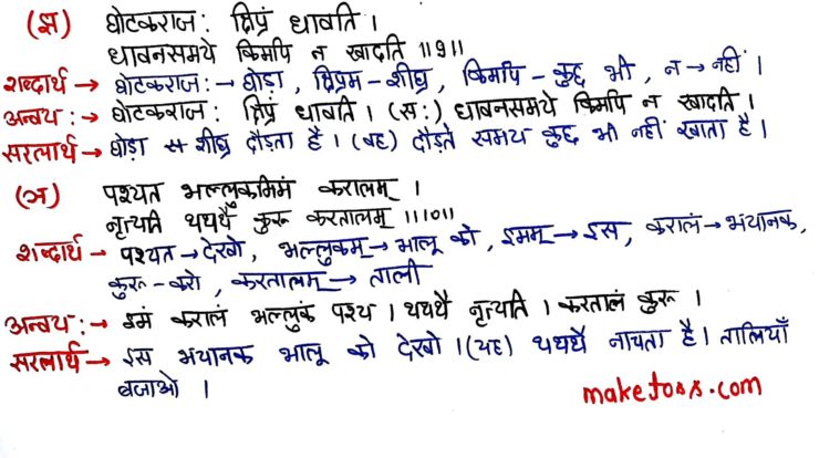 Class 7 Sanskrit Chapter 15 लालनगीतम् - Hindi & English Translation