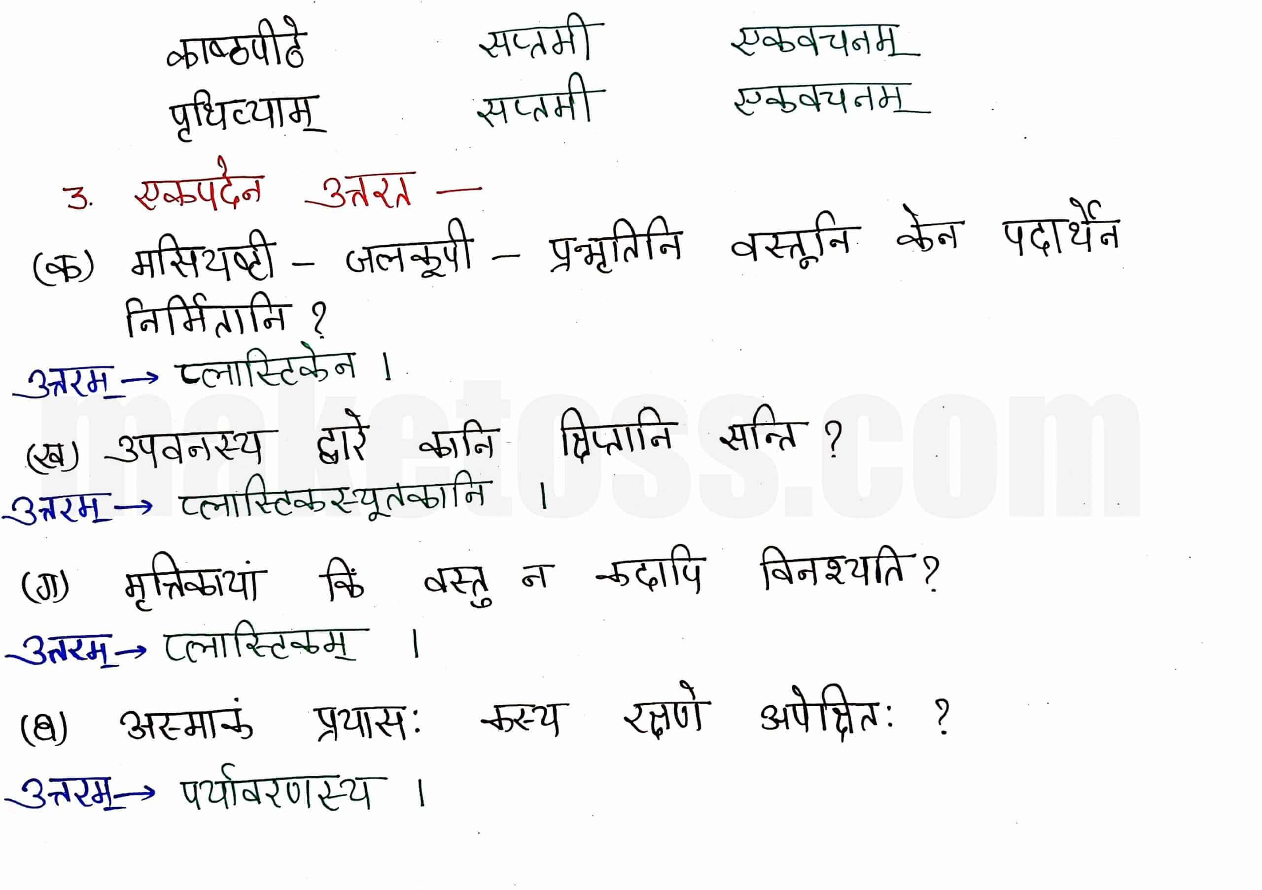 Sanskrit class 8 chapter 12-कः रक्षति कः रक्षित:-page 2-Hindi Translation + Exercise