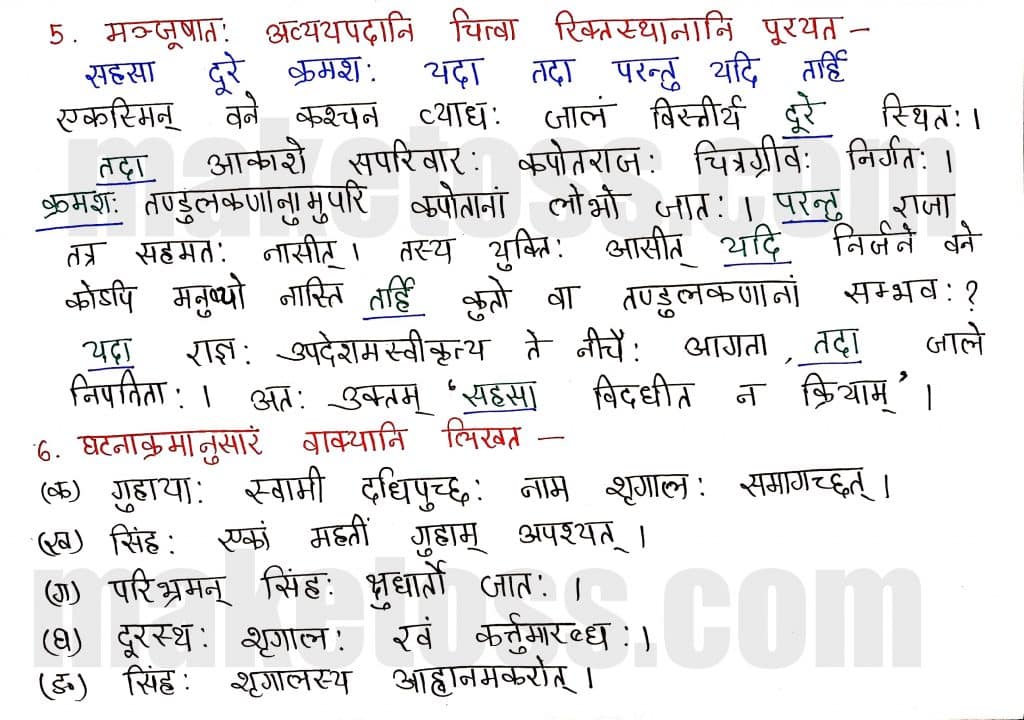 Sanskrit Class 8 - Chapter 2 - बिलस्य वाणी न कदापि मे श्रुता - Ncert