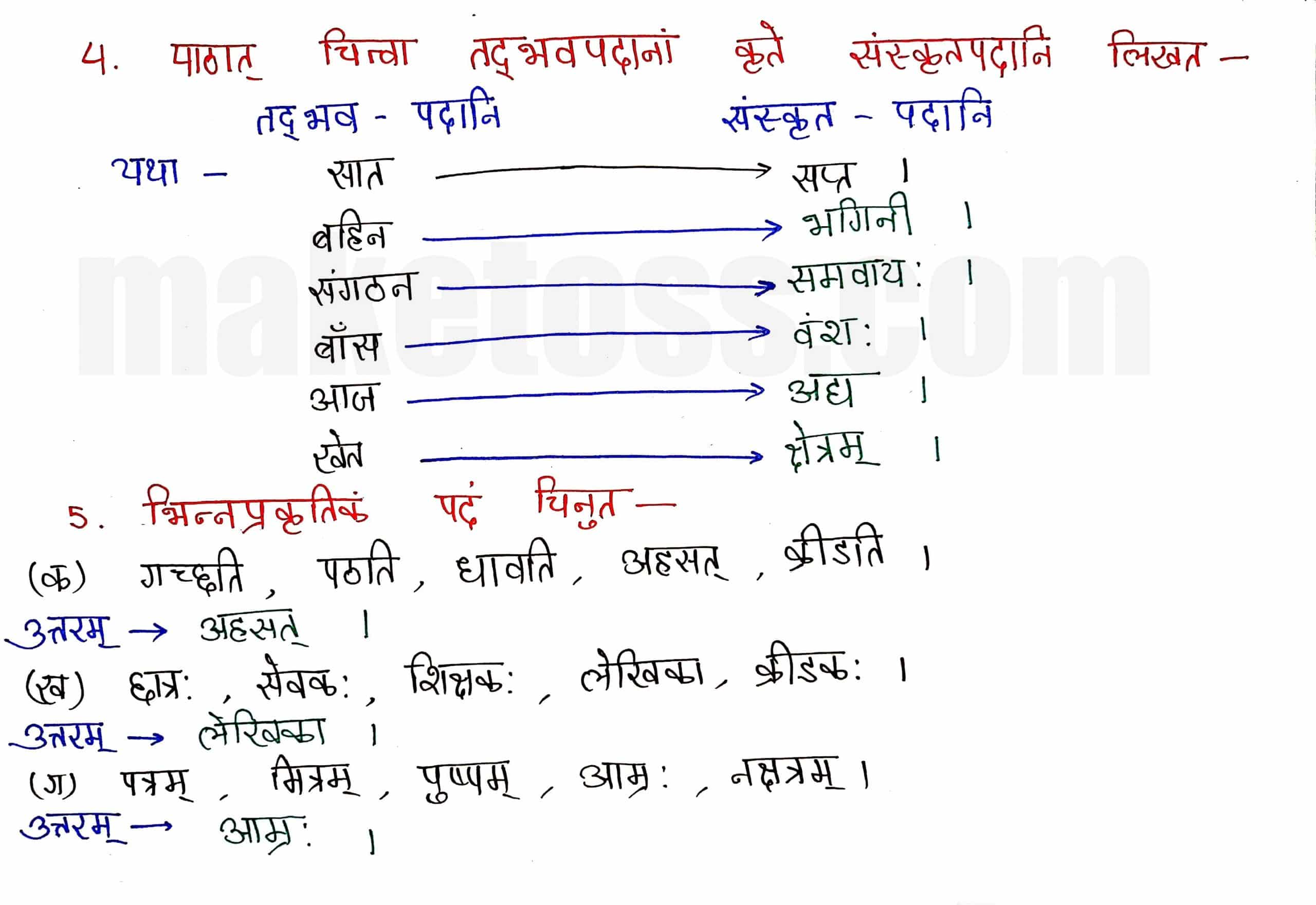Sanskrit class 8 chapter 9-सप्तभगिन्यः page 3