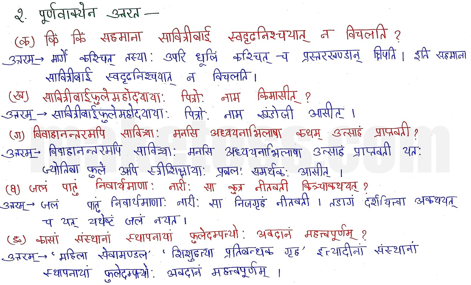 Ch 6 Sanskrit Class 7 Hindi Translation