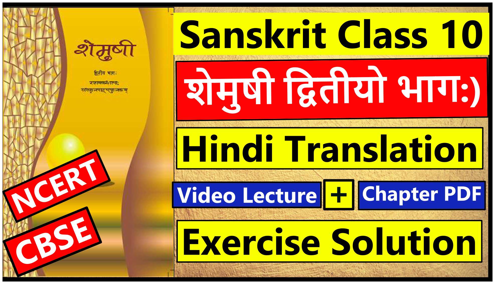 CBSE Sanskrit Class 10 (शेमुषी द्वितीयो भाग:)