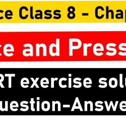 Science Class 8 - Chapter 11- Force and Pressure - NCERT exercise solution (Question-Answer)