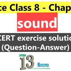 Science Class 8 - Chapter 13- sound - NCERT exercise solution (Question-Answer)
