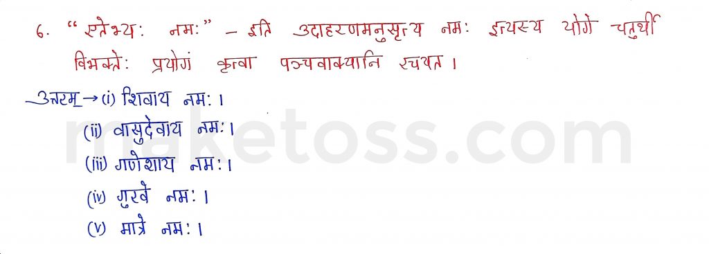 Sanskrit Class 9- Chapter 6- भ्रान्तो बालः -Question 6 with Answer