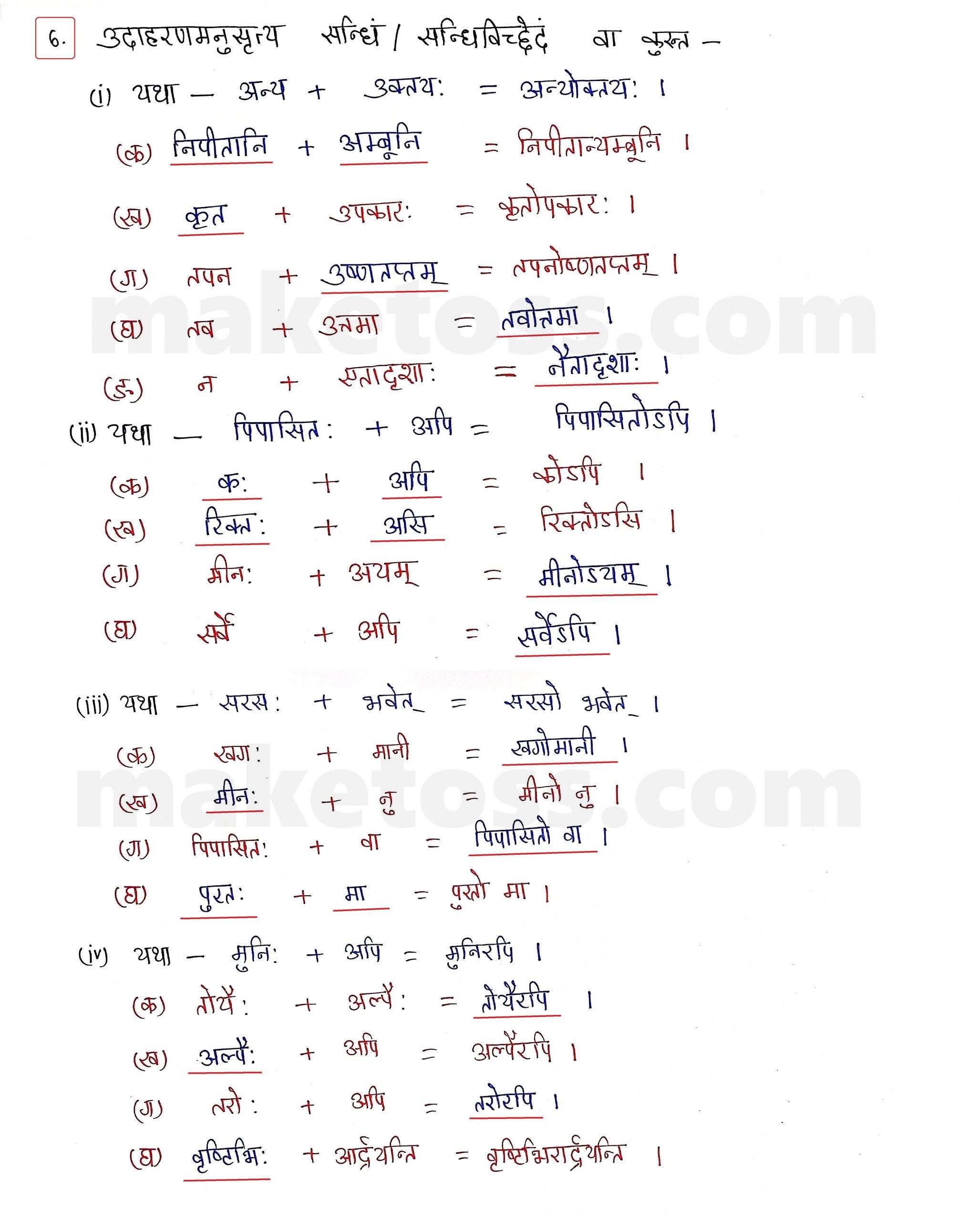 Sanskrit Class 10 - Chapter 12 - अन्योक्त्यः - Question 6 with Answer