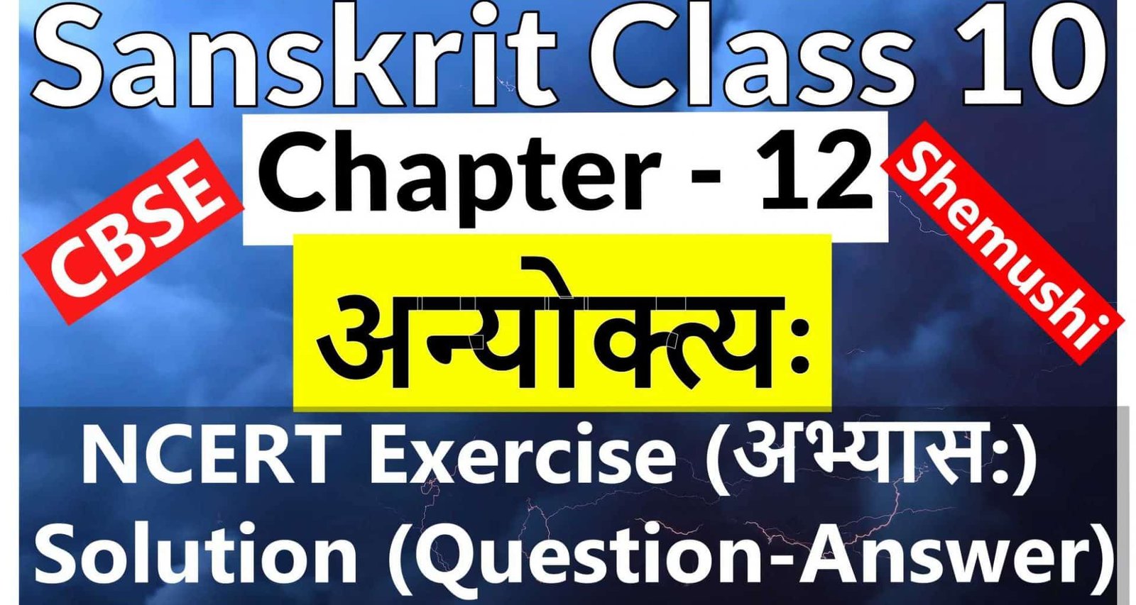 Sanskrit Class 10 - Chapter 12 - अन्योक्त्यः - NCERT Exercise Solution (Question-Answer)
