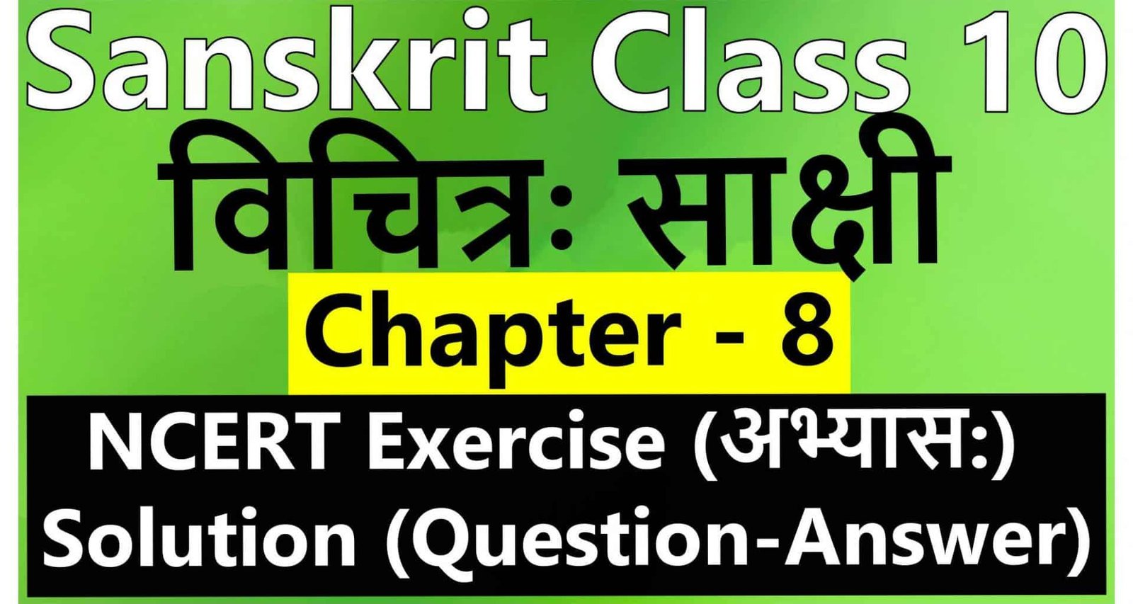 Sanskrit Class 10 - Chapter 8 - विचित्रः साक्षी - NCERT Exercise Solution (Question-Answer)