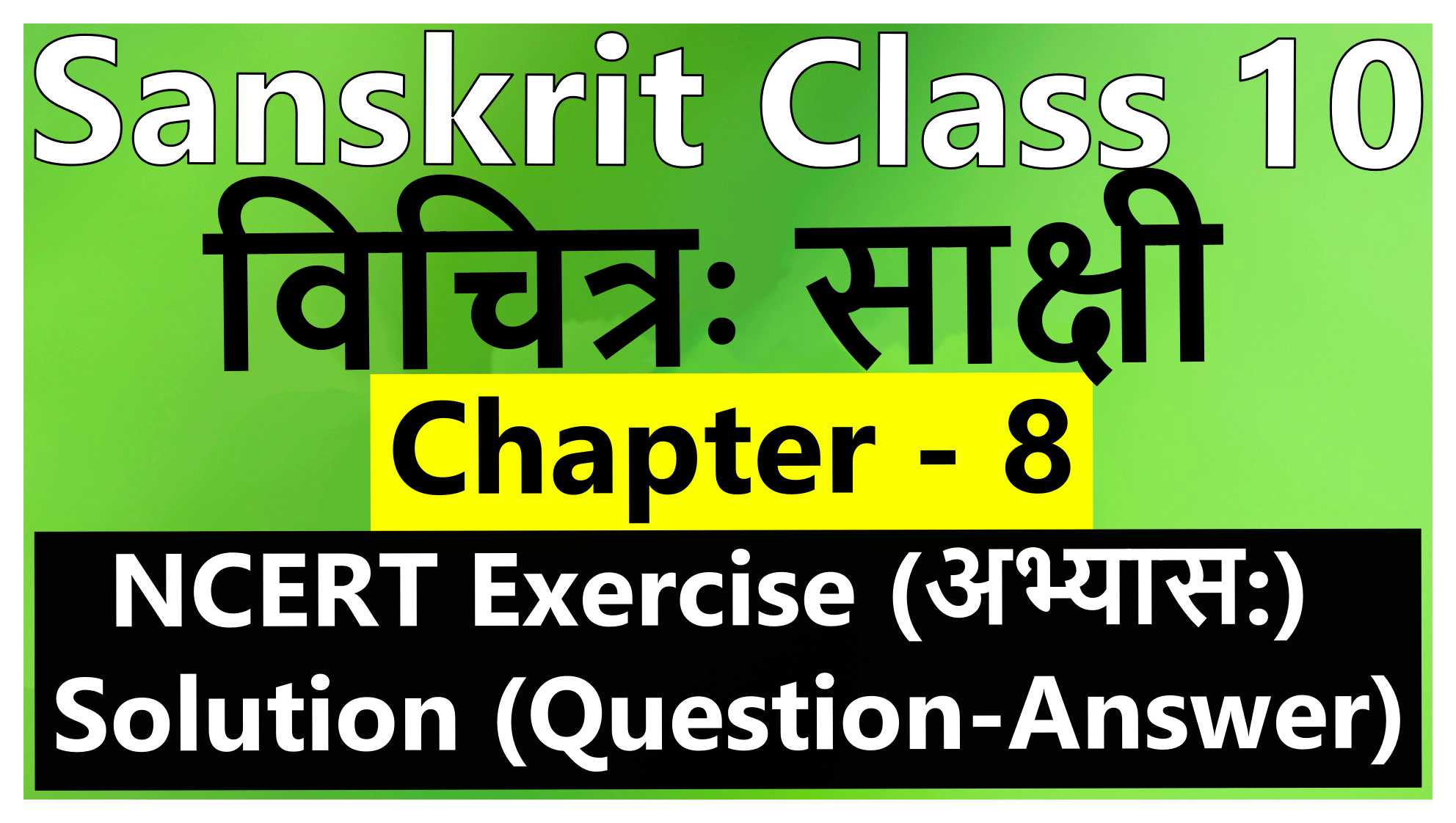 Sanskrit Class 10 - Chapter 8 - विचित्रः साक्षी - NCERT Exercise Solution (Question-Answer)