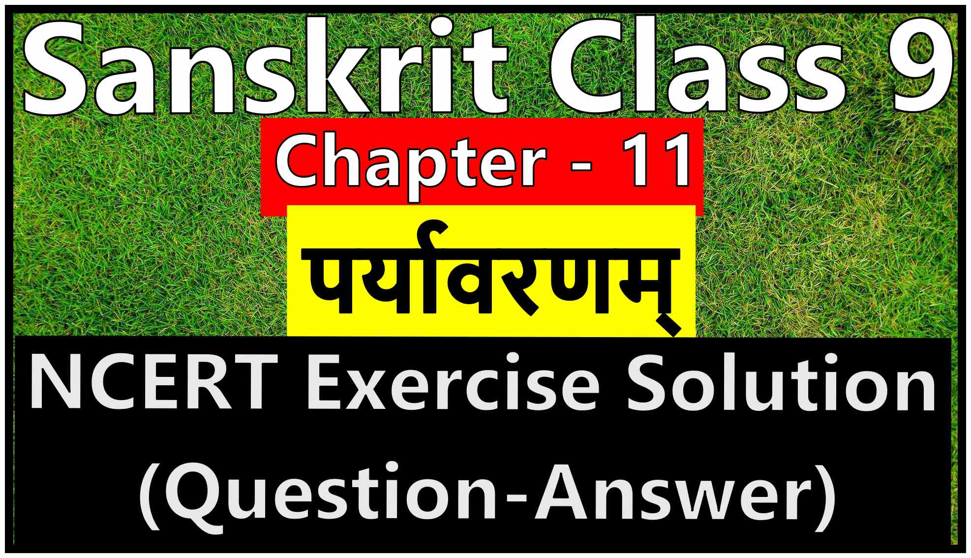 Sanskrit Class 9 - Chapter 11 - पर्यावरणम् - NCERT Exercise Solution (Question-Answer)
