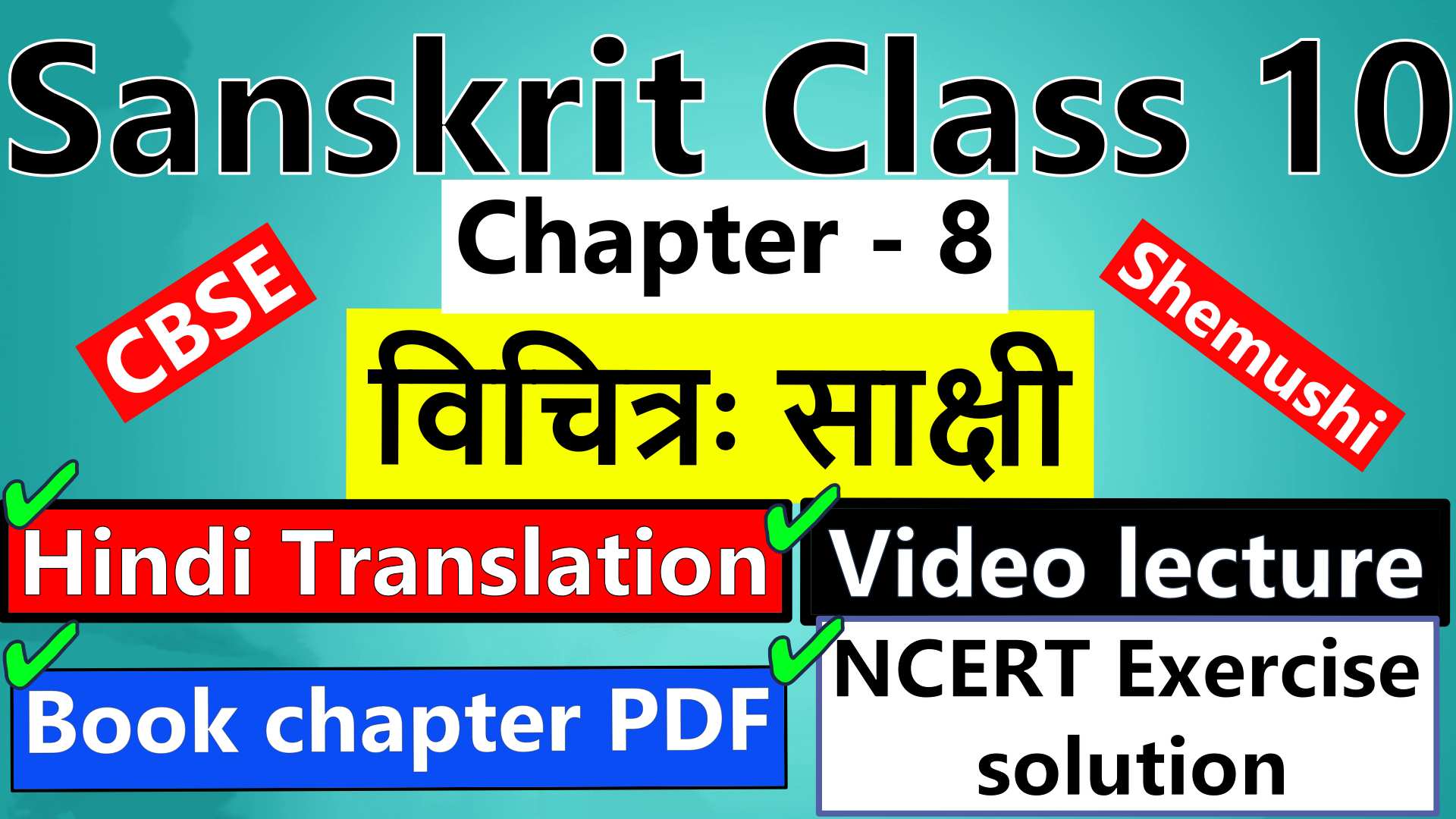 sanskrit-class-10-chapter-8-विचित्रः-साक्षी-Hindi-Translation-Video-lecture-NCERT-Exercise-Solution-Question-Answer-Book-chapter-PDF