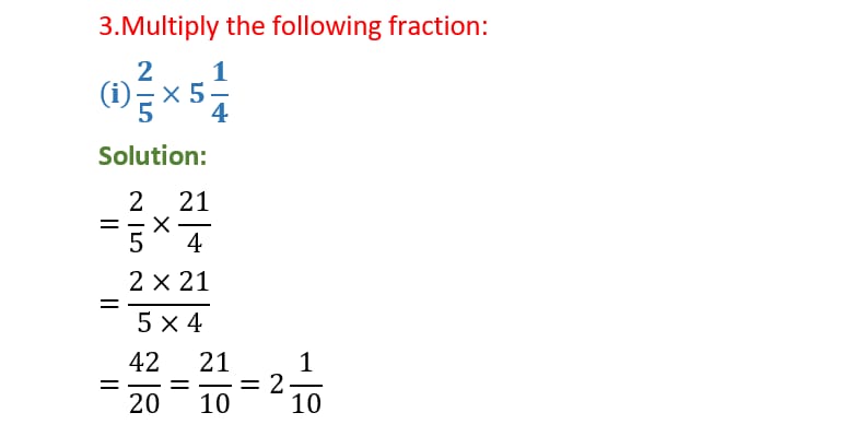 Mathematics Class 7 Chapter 2- Fractions and Decimals - Exercise 2.3