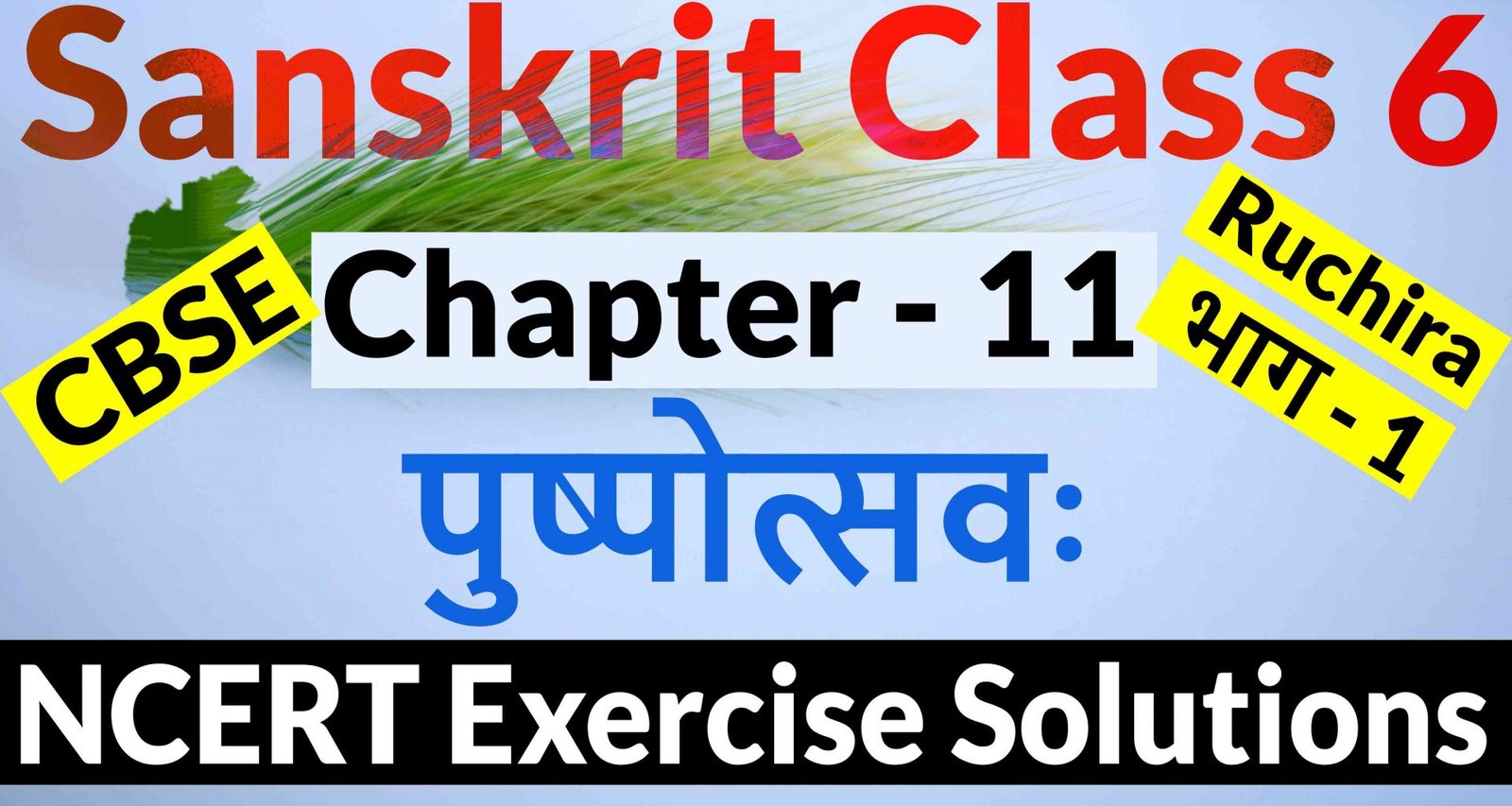 NCERT Solutions for Class 6 Sanskrit Chapter 11-पुष्पोत्सव: