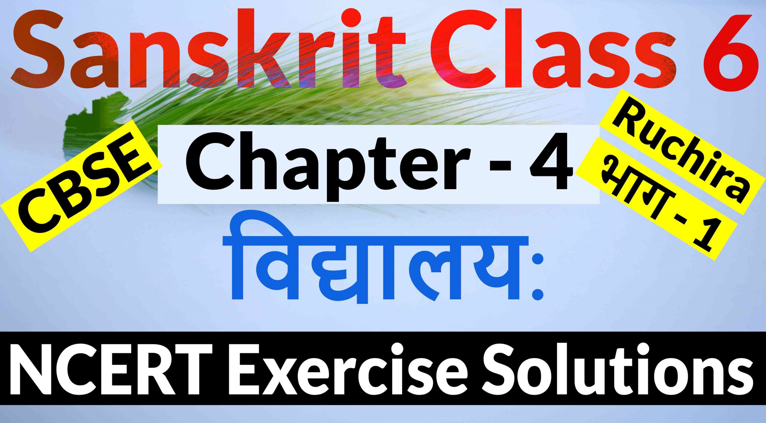 NCERT Solutions for Class 6 Sanskrit Chapter 4-विद्यालय: